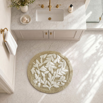 Serene Cotton Tufted Bath Rug - Natural