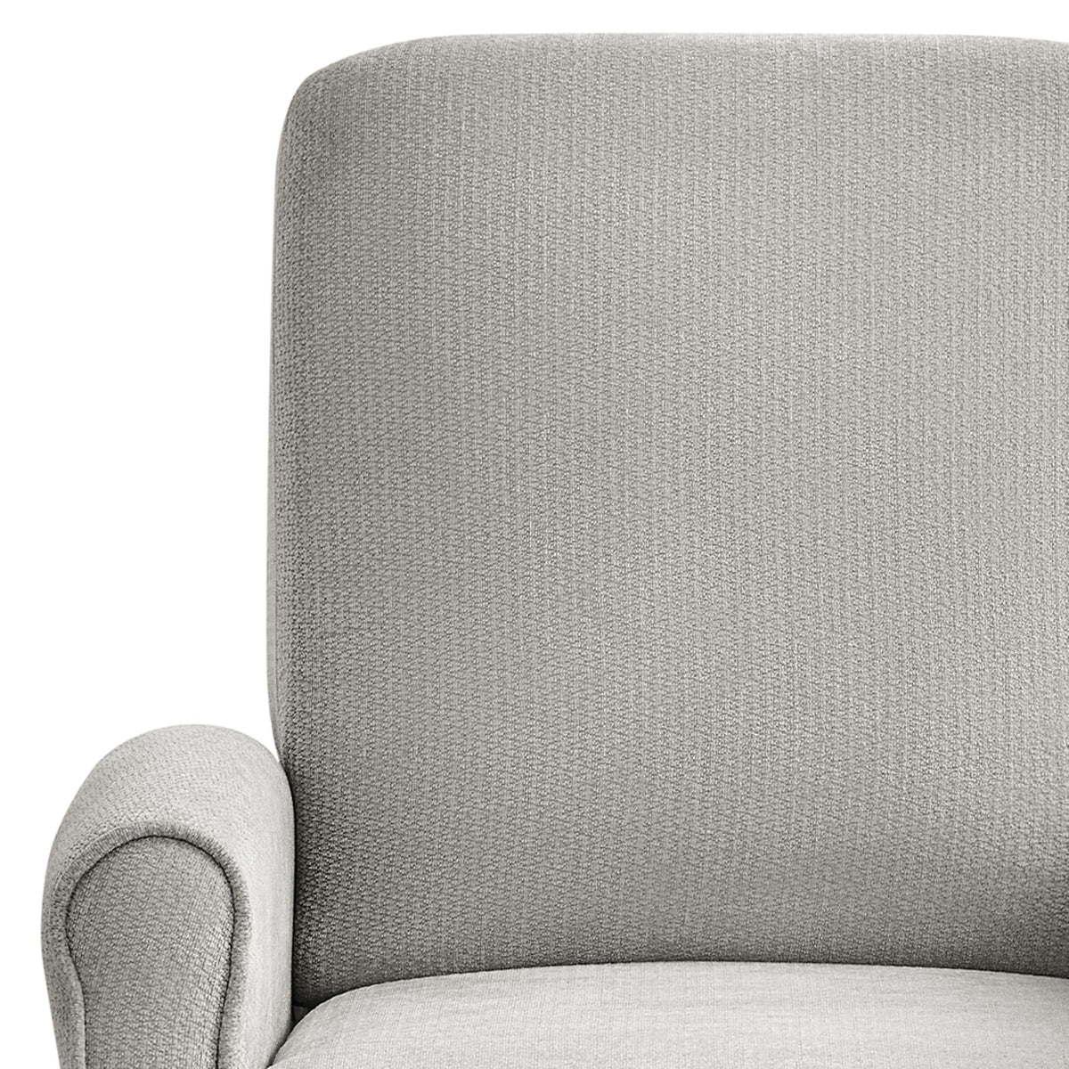 Marena Upholstered Manual Push Back Recliner - Grey