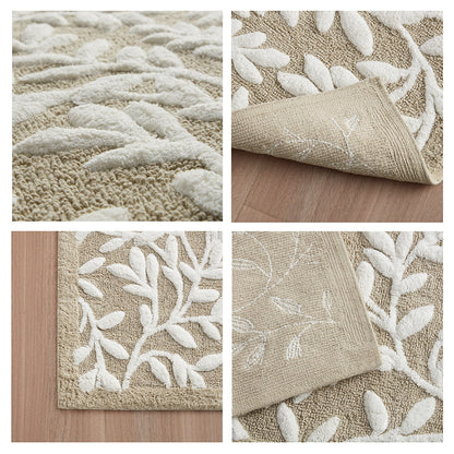Serene Cotton Tufted Bath Rug - Natural