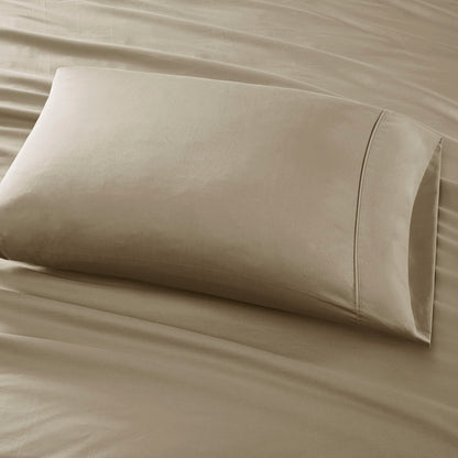 800 Thread Count Cotton Blend Sateen Sheet Set - Khaki