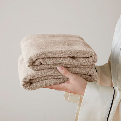 Premium Turkish Cotton 500GSM Plush Towel Set - Beige