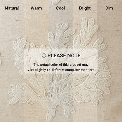 Camila Coral 1 Piece Cotton Pillow Cover - Linen