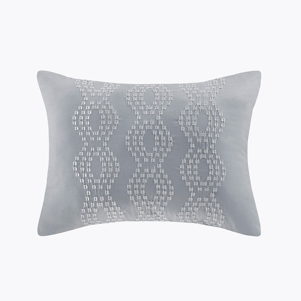 Annie Solid Clipped Jacquard Duvet Cover Set