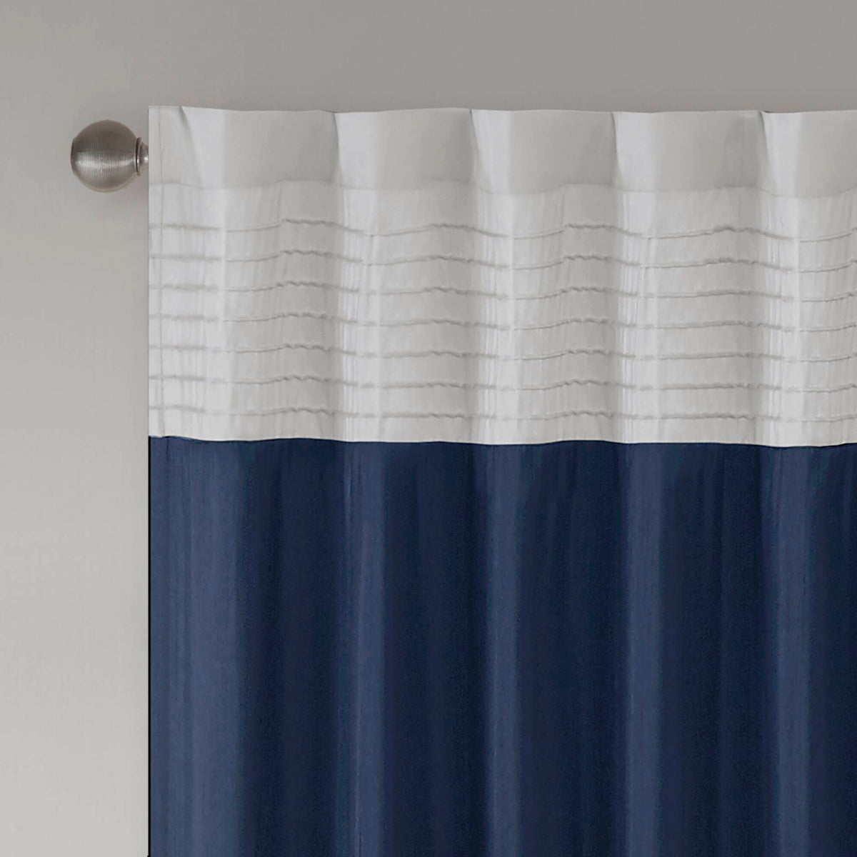 Amherst Polyoni Pintuck Curtain Panel - Navy