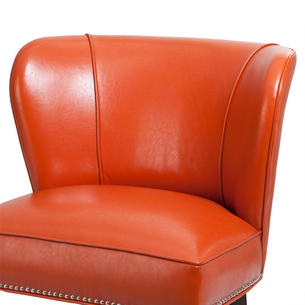 Hilton Armless Orange Accent Chair