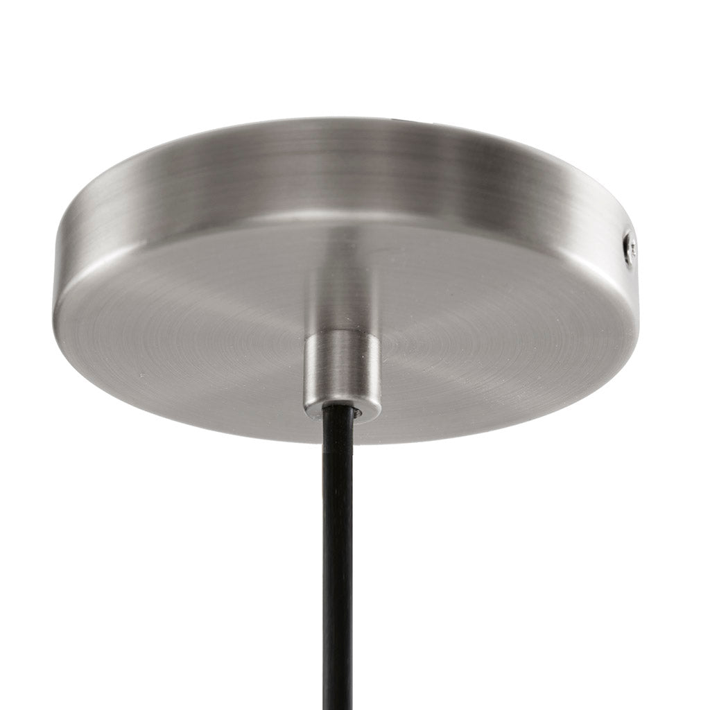 Auburn Bell Shaped Hanging Glass Pendant Light - Silver/Clear