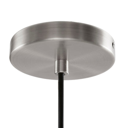 Auburn Bell Shaped Hanging Glass Pendant Light - Silver/Clear