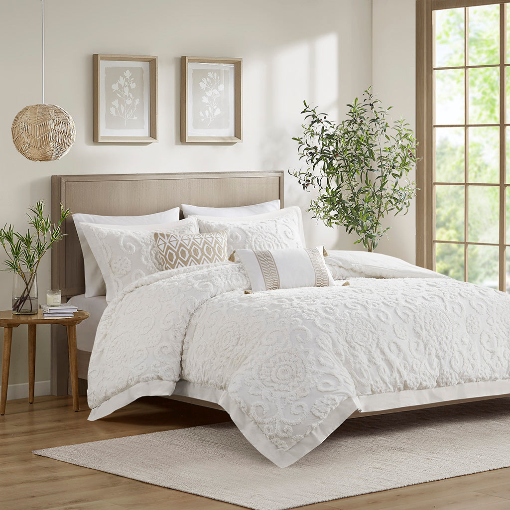 Suzanna Cotton Comforter Mini set - Ivory