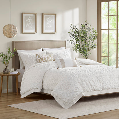 Suzanna Cotton Comforter Mini set - Ivory