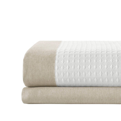 Spa Waffle Shower Curtain with 3M Treatment - Taupe