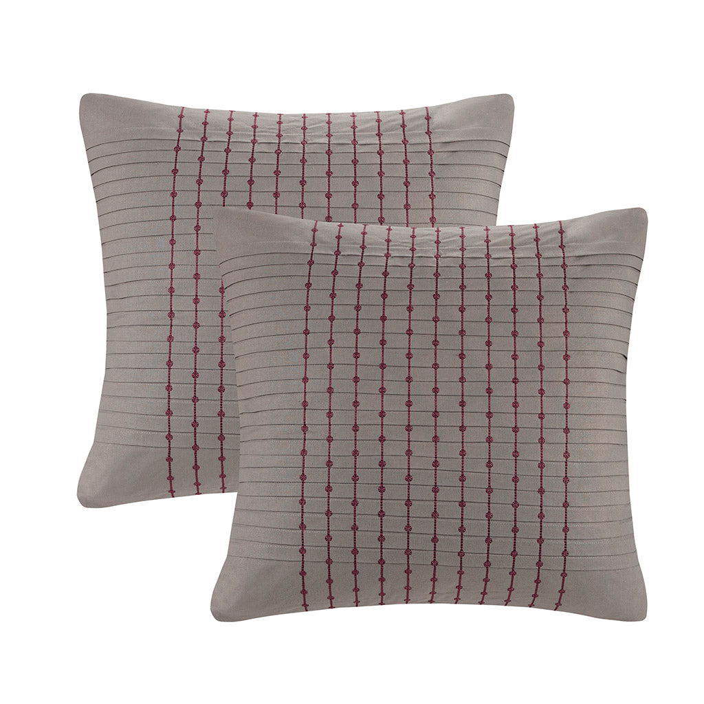 Cherry Blossom Euro Sham - Grey