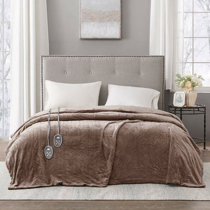 Plush Heated Blanket - Mink