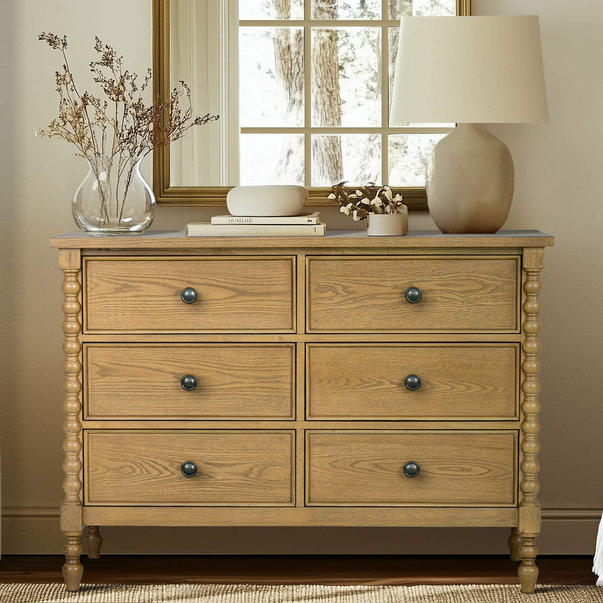 Beckett 6-drawer dresser (46"W) - Natural