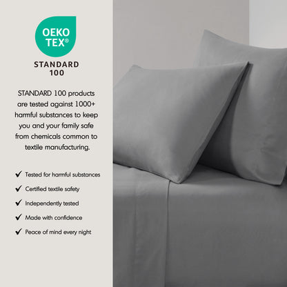Microfiber All Season Soft Touch Sheet Set - Charcoal