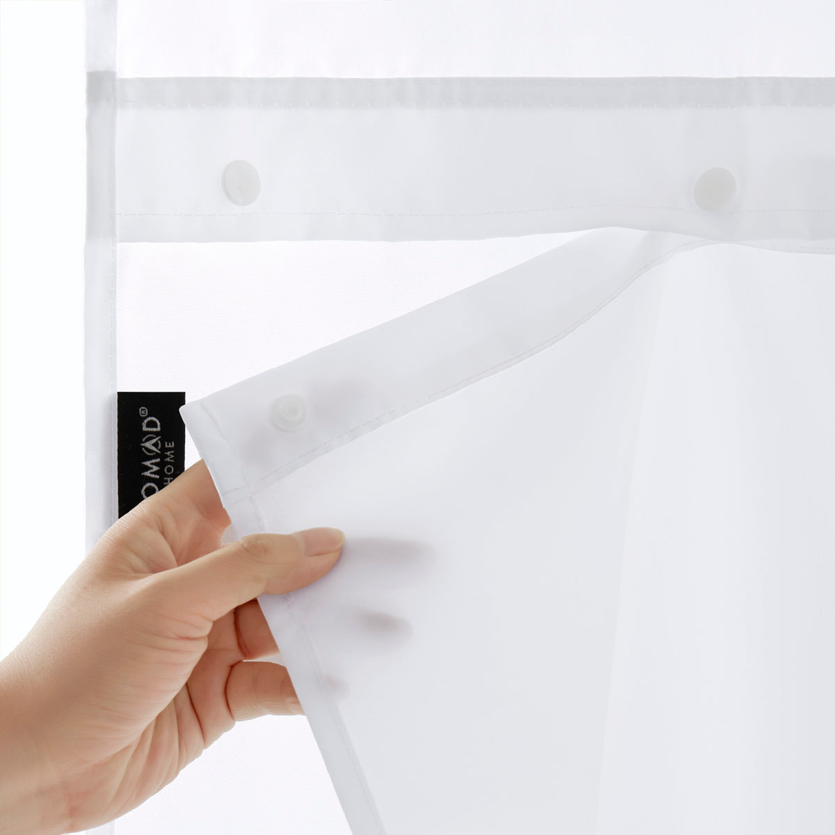 Plain Weave Essential Shower Curtain- Solid - White