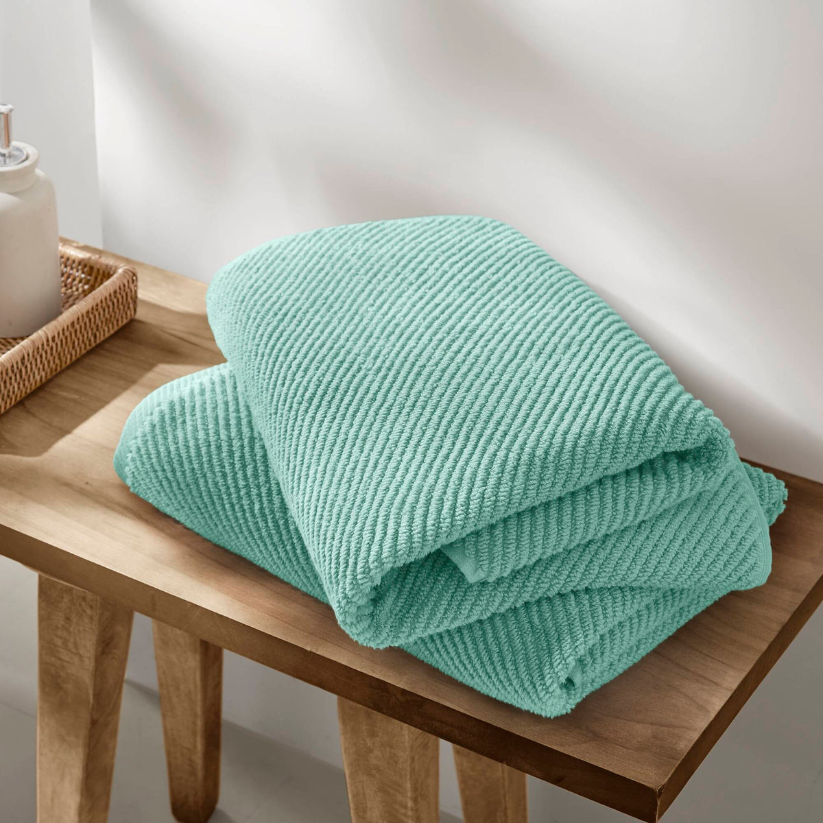 Diagonal Ribbed - Turquoise