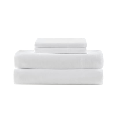 Percale Weave Premium Cotton Rich Sheet Set - Bright White