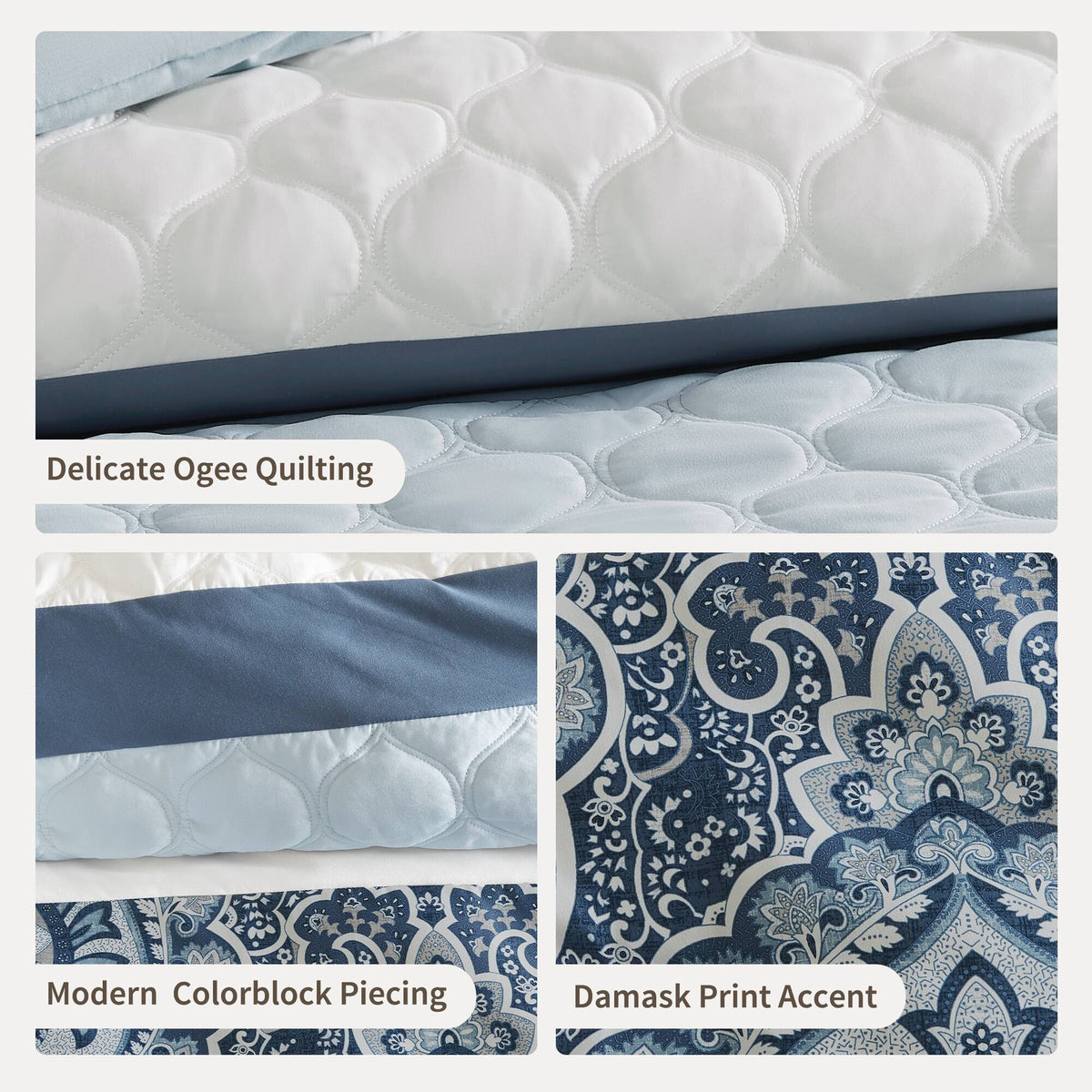 Shawnee 8 Piece Comforter Set - Blue