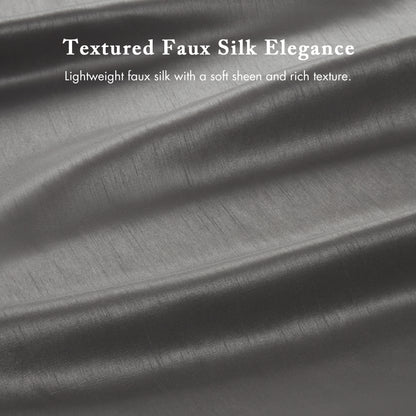 Amherst Faux Silk Shower Curtain - Grey