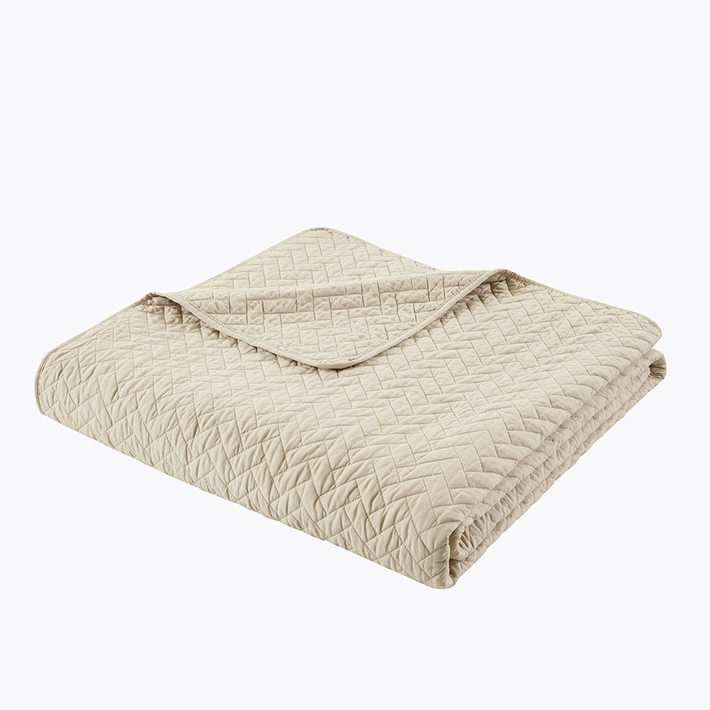 Velvet Touch 3 Piece Luxurious Oversized Quilt Set - Linen
