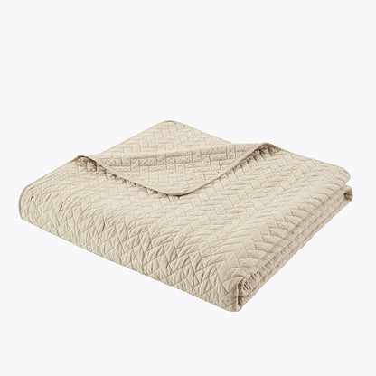 Velvet Touch 3 Piece Luxurious Oversized Quilt Set - Linen