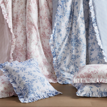 Adele Comforter Set with Decorative Pillows - Pink