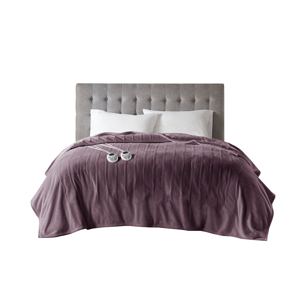 Plush Heated Blanket - Purple