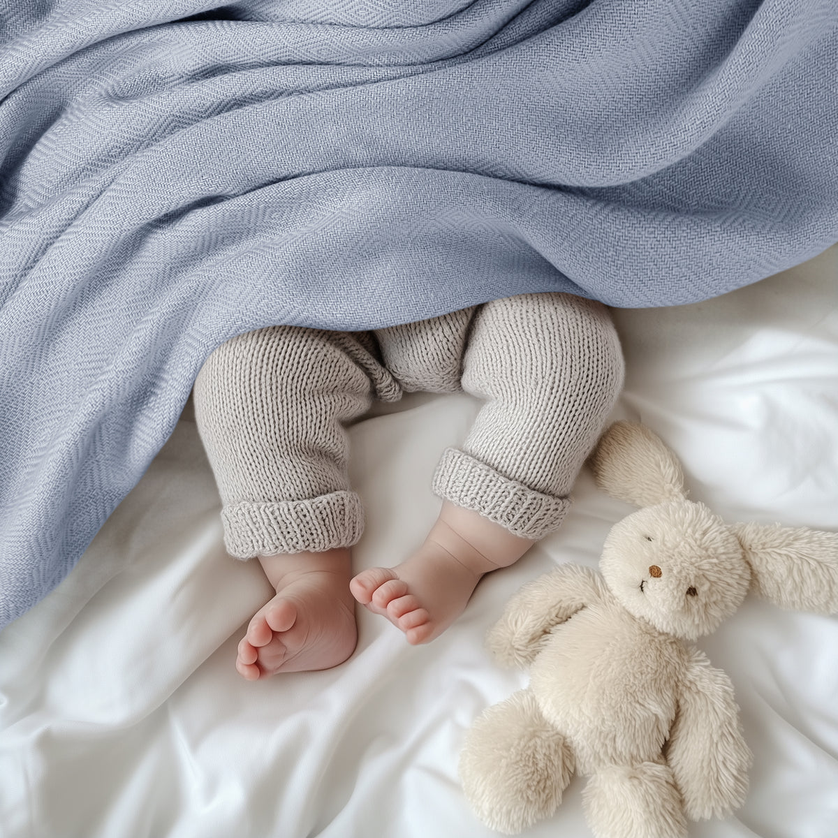 Bamboo Cotton Rayon Blanket - Light Blue