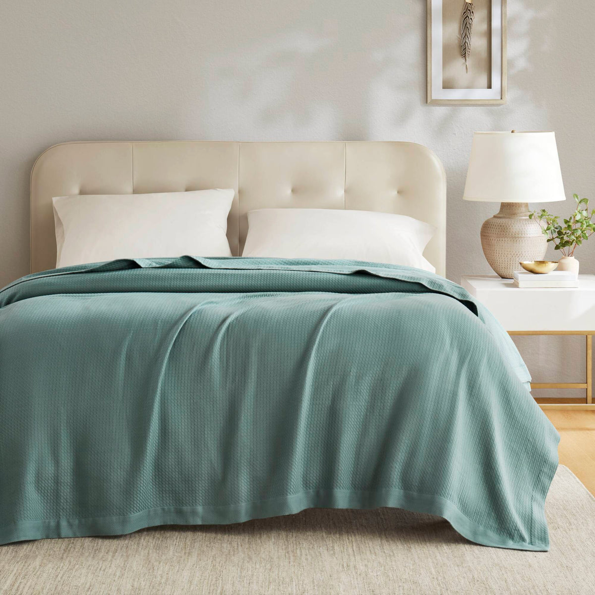 100% Certified Egyptian Cotton Blanket - Teal
