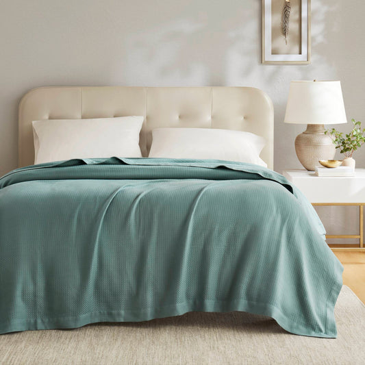 100% Certified Egyptian Cotton Blanket - Teal