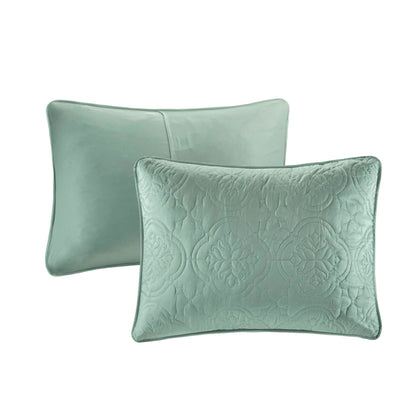Oakley 3 Piece Reversible Bedspread Set - Seafoam