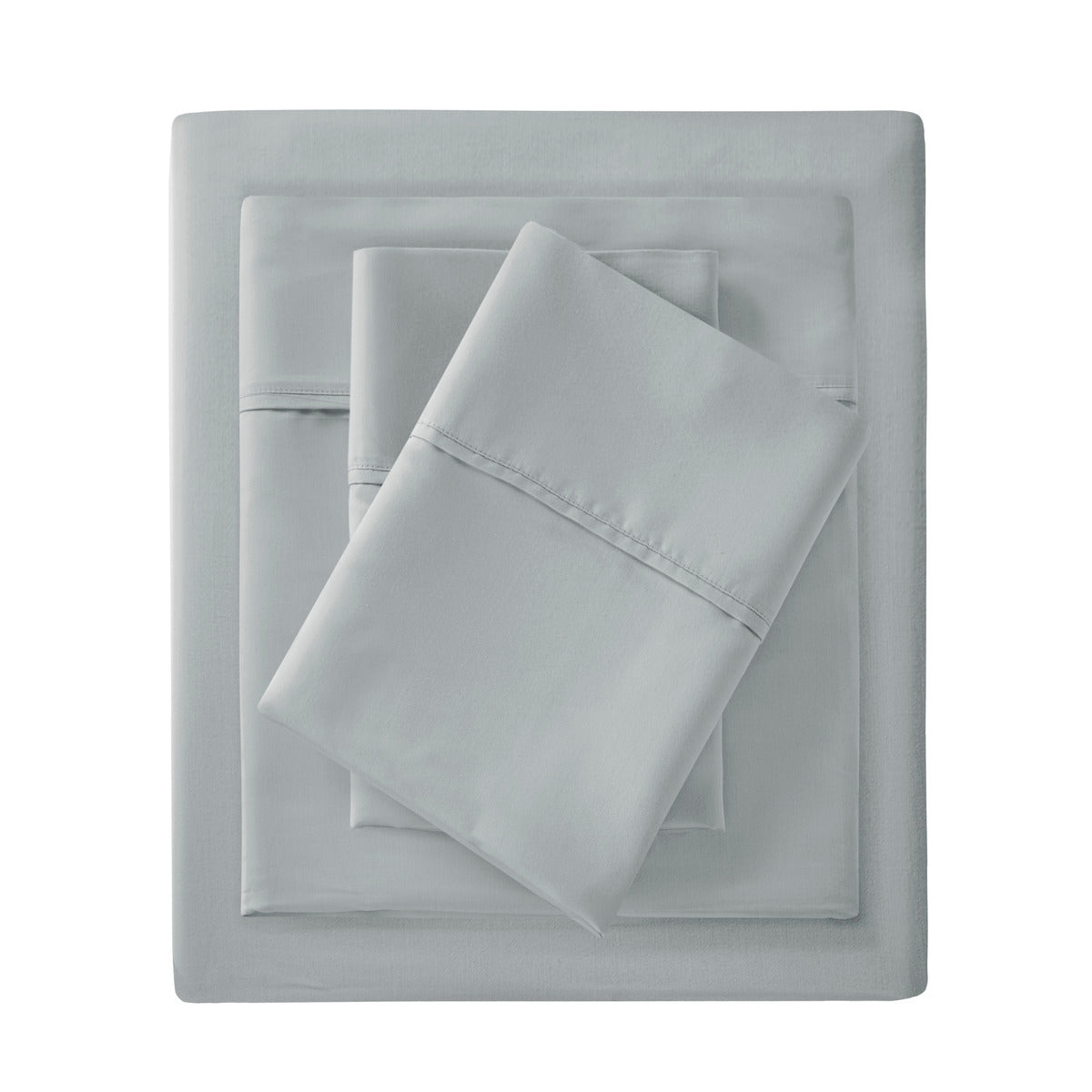 1500 Thread Count Cotton Blend 2 PC Pillowcases - Grey