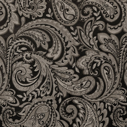 Aubrey Jacquard Curtain Panel Pair - Black