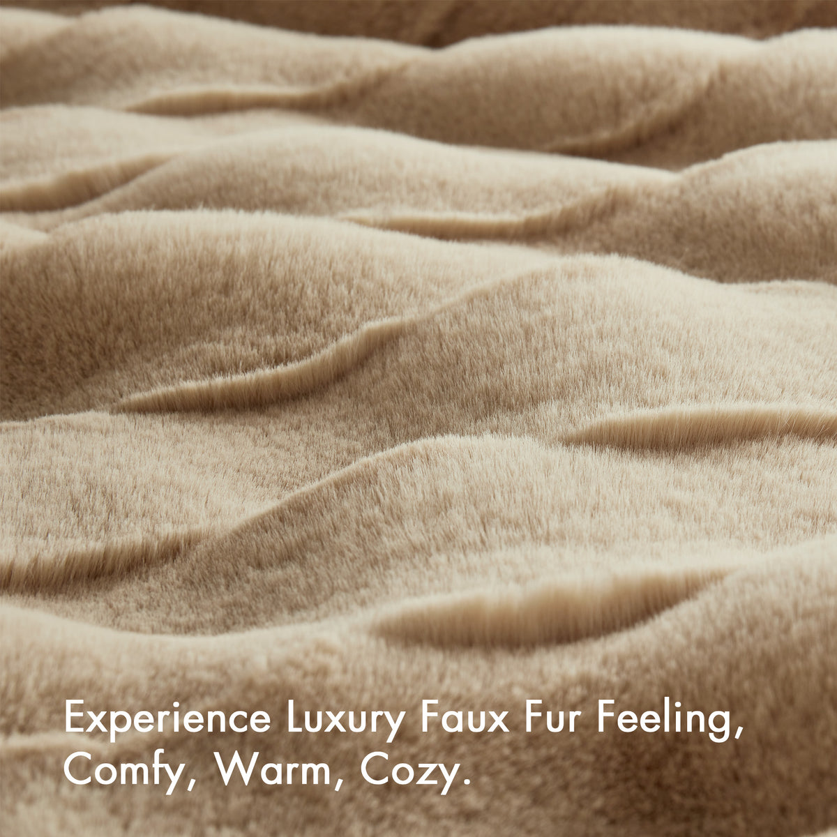 Vivienne Faux Fur Throw - Tan