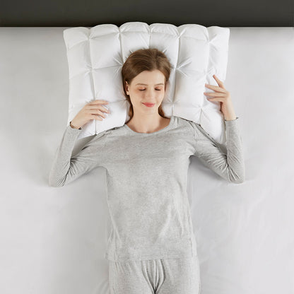Stay Puffed Overfilled Pillow Protector Single Piece - White