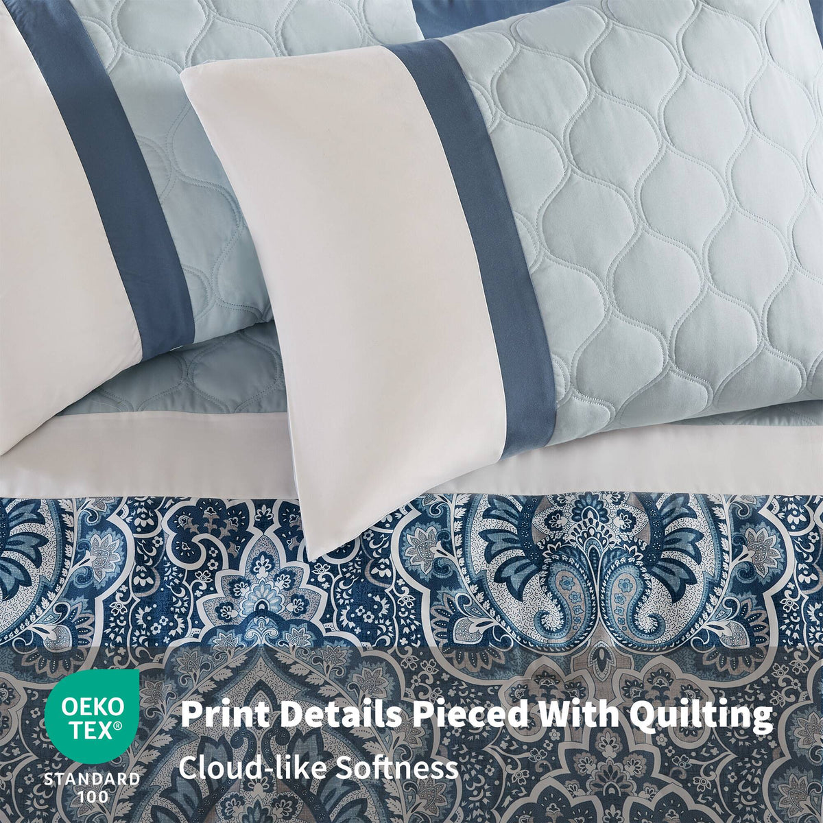 Shawnee 8 Piece Comforter Set - Blue