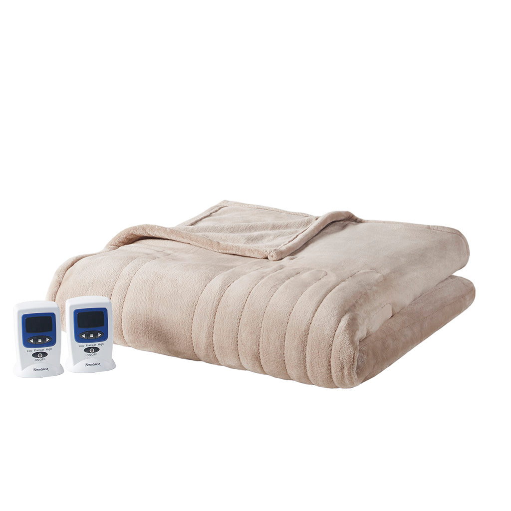 Microplush Heated Blanket with Wifi Technology - Taupe