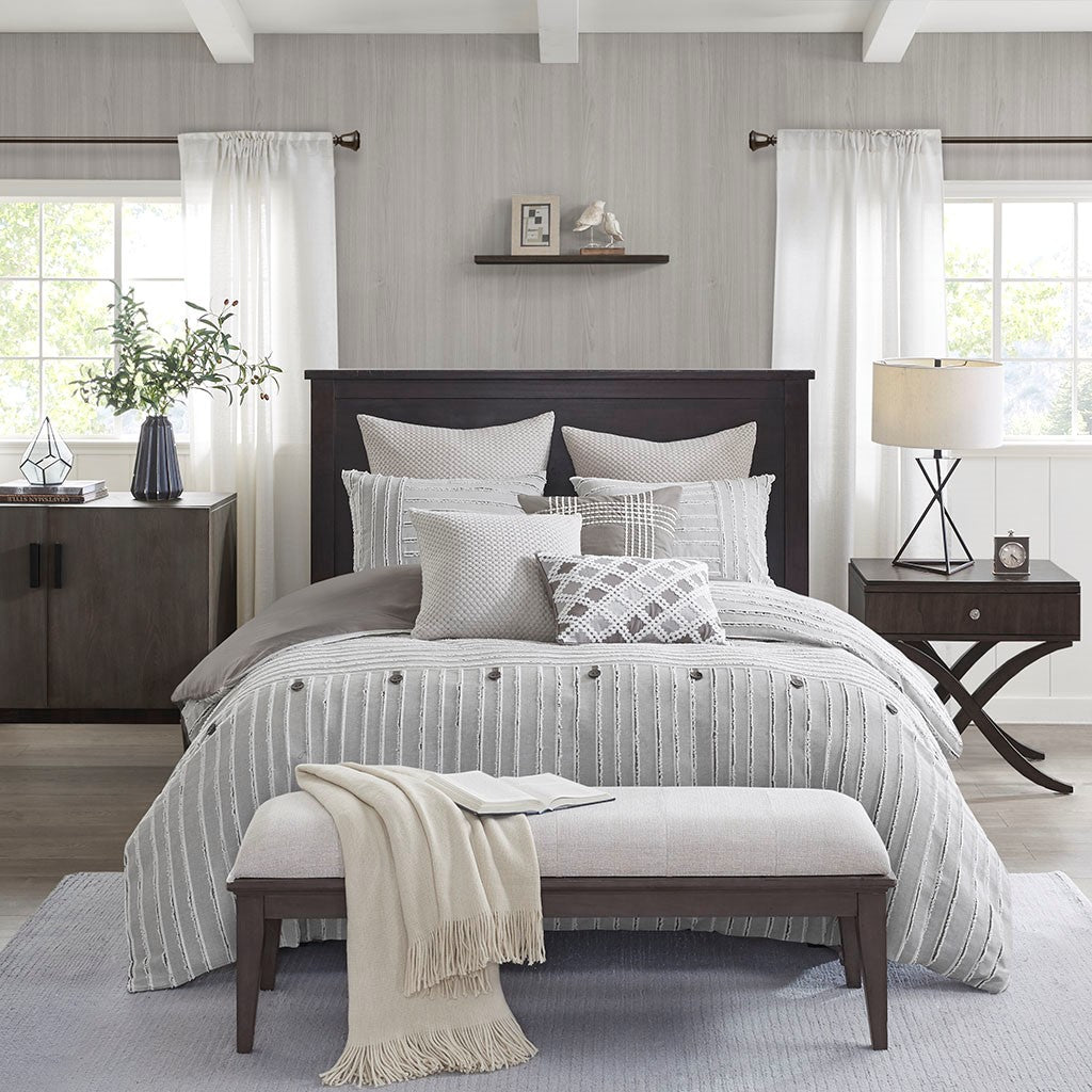 Essence Cotton Clip Jacquard Comforter Set