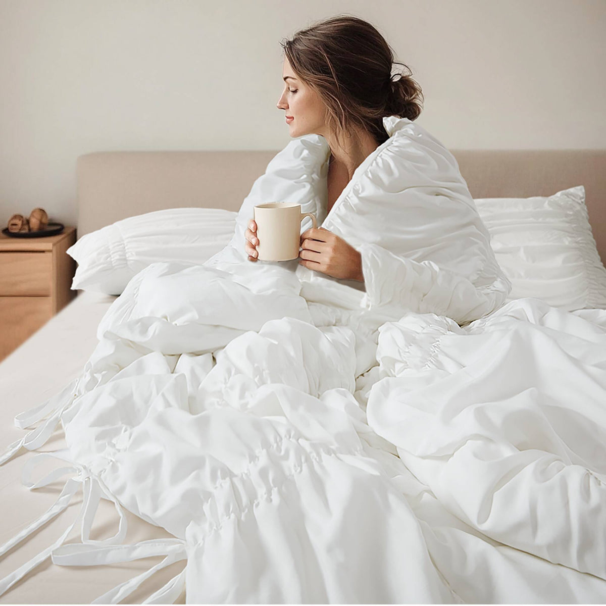 Ella Comforter Set - White
