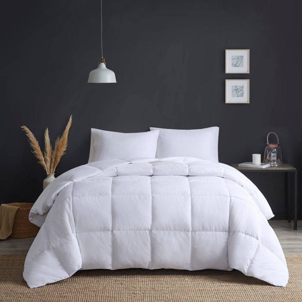 Heavy Warmth Goose Feather and Down Oversize Comforter - White
