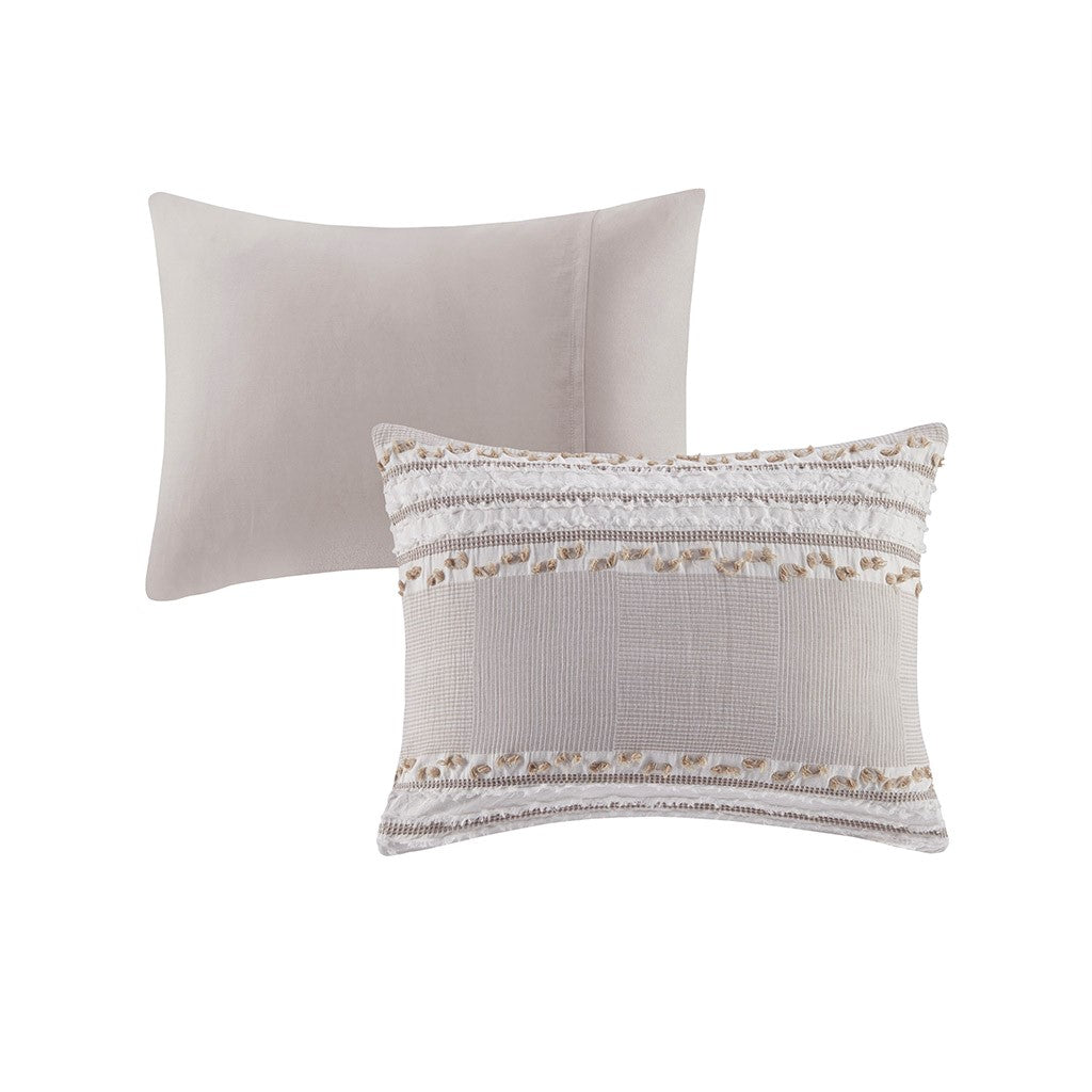 Lennon Organic Cotton Jacquard Duvet Cover Set