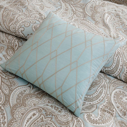Ronan 5 Piece Cotton Comforter Set - Blue