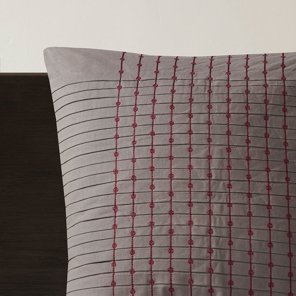 Cherry Blossom Euro Sham - Grey