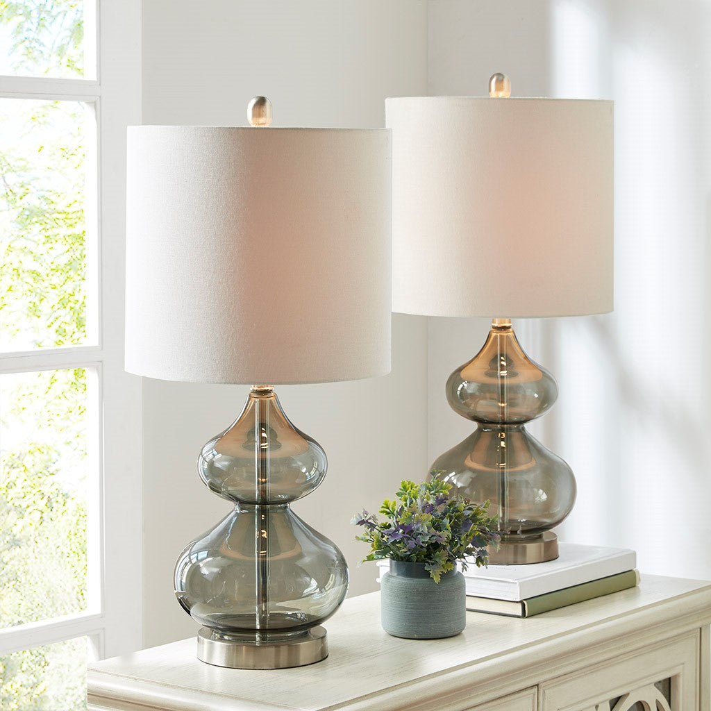 Ellipse Gray Table Lamp Set of 2