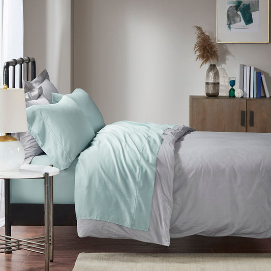 1500 Thread Count Cotton Blend 4 PC Sheet Set - Seafoam