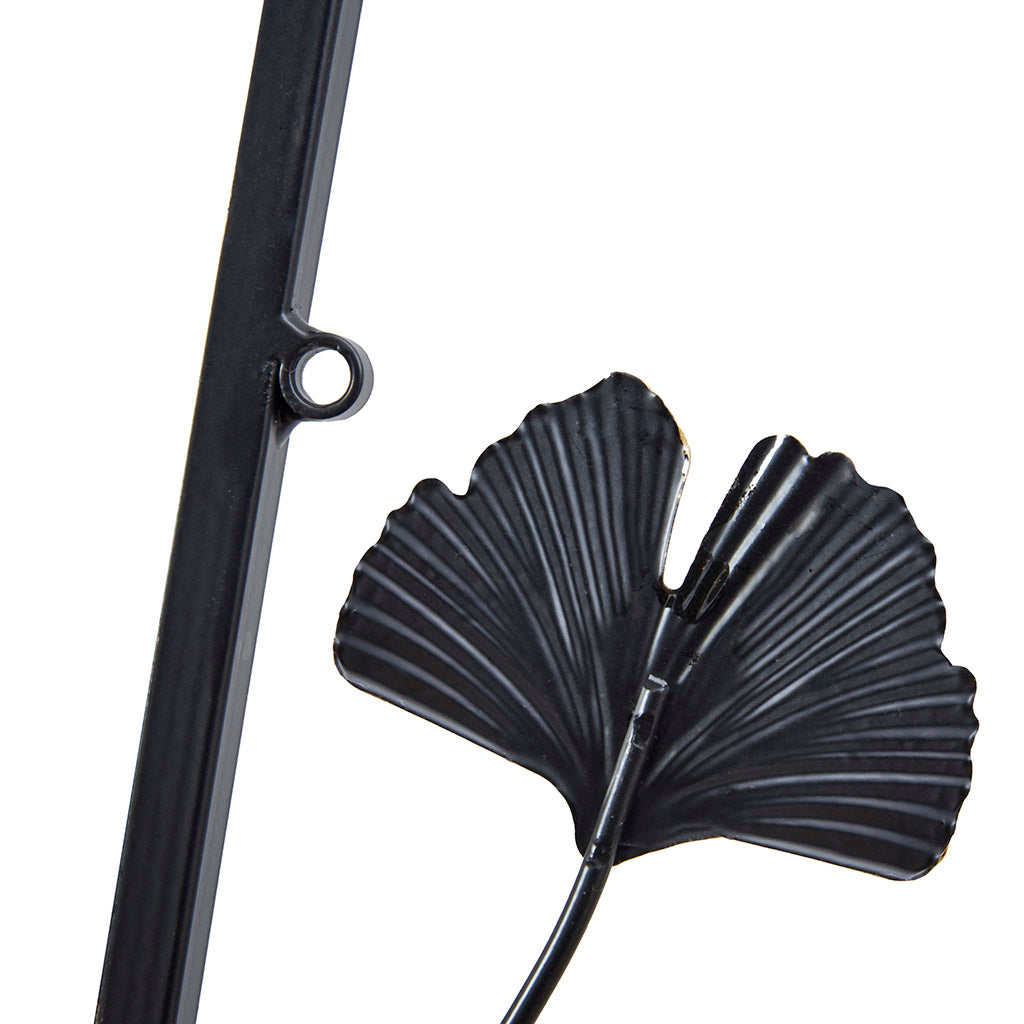 Golden Gingko Leaves 3-piece Metal Wall Decor Set - Black/Gold