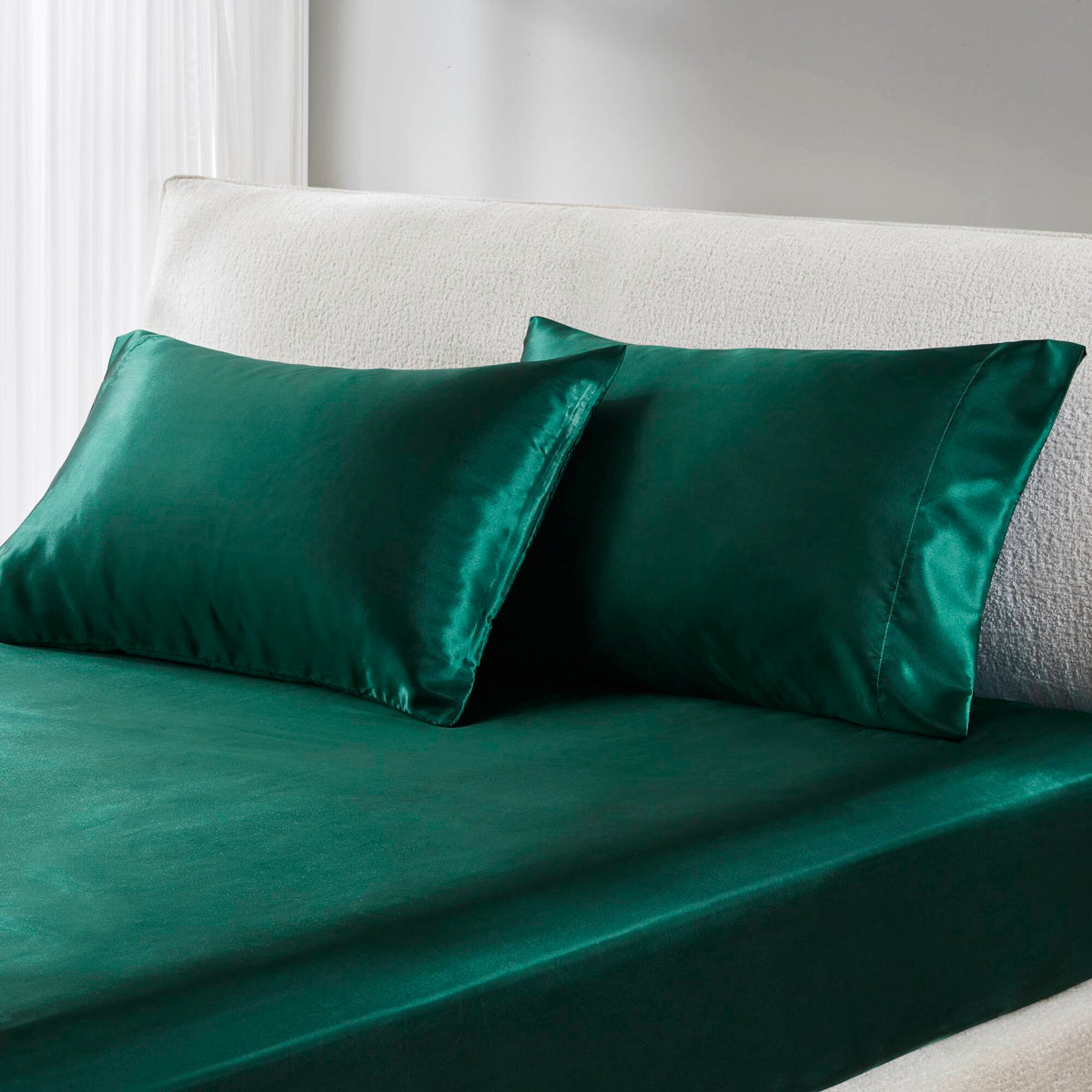 Satin Luxury 2 PC Pillowcases - Emerald