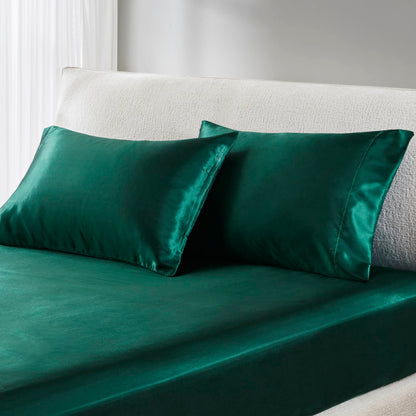 Satin Luxury 2 PC Pillowcases - Emerald
