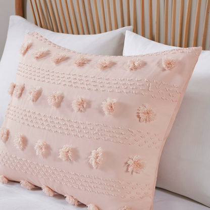 Lucy Clip Jacquard Comforter Set - Pink