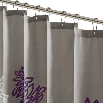 Maible Printed Floral Shower Curtain - Purple